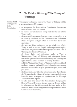 The Treaty of Waitangi - Constitution Aotearoa
