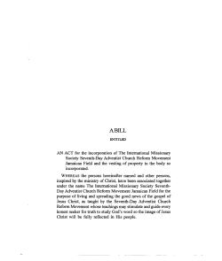 The International Missionary Society Seventh