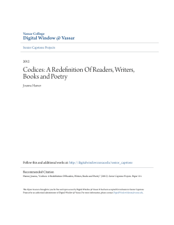 Codices: A Redefinition Of Readers, Writers, Books and Poetry