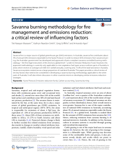 Savanna burning methodology for fire management