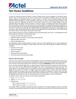 Test Vector Guidelines