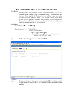 HOW TO PROCESS A JOURNAL VOUCHER USING FGAJVCQ