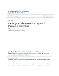 Teaching as a Reflective Practice: Orgasmial Theory and its Refutation