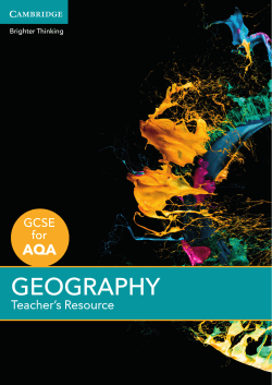 GCSE Geography for AQA Teachers Resource