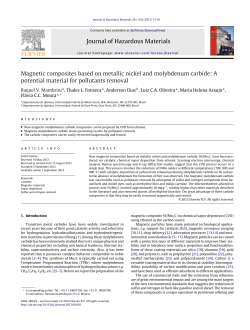 Magnetic composites based on metallic nickel and molybdenum
