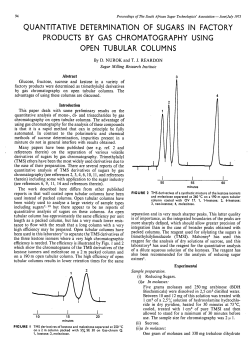 QUANTITATIVE DETERMINATION OF SUGARS IN FACTORY