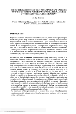 THE BENEFICIAL EFFECTS OF HEAT ACCLIMATION AND