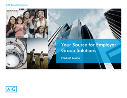 Product Guide for Employer Group Solutions