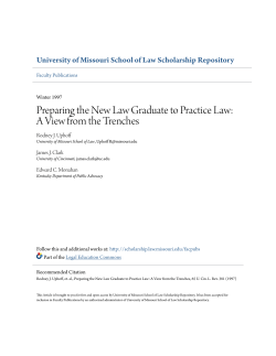 Preparing the New Law Graduate to Practice Law: A View from the