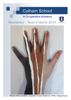 March 2016 - Cotham School