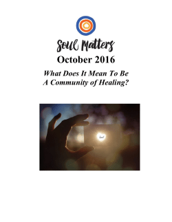 October: Healing - Unitarian Church of Evanston