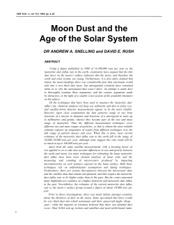 Moon Dust and the Age of the Solar System
