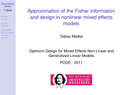 Approximation of the Fisher information and design in non