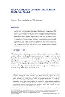 the evolution of contractual terms in sovereign