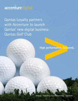 Quantas Loyalty Partners with Accenture to Launch Quantas Golf Club