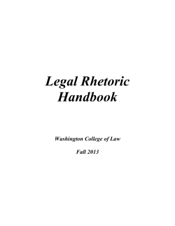 Legal Rhetoric Handbook - American University Washington