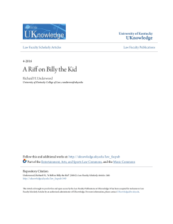 A Riff on Billy the Kid - UKnowledge