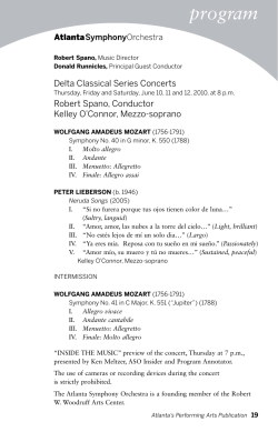 program - Atlanta Symphony Orchestra