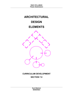 ARCHITECTURAL DESIGN ELEMENTS