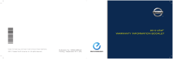 2012 Nissan LEAF | Warranty Information Booklet