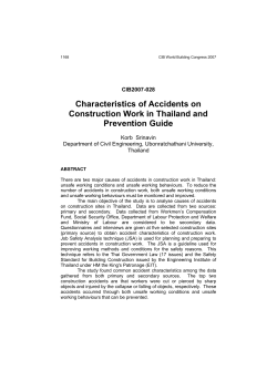 Characteristics of Accidents on Construction Work in Thailand and