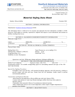 Material Safety Data Sheet - Stanford Advanced Materials