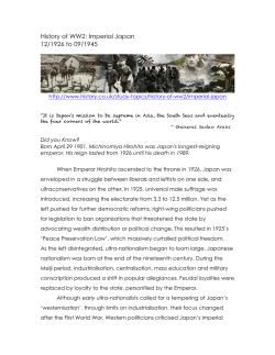 History of WW2: Imperial Japan 12/1926 to 09/1945