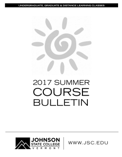 Summer 2017 Course Bulletin