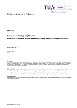 Eindhoven University of Technology MASTER Persuasive