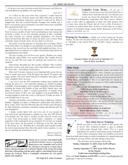 PDF ME PLEASE. Thanks. - St. John Neumann Church