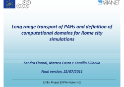 Action 4.2. Long range transport of PAHs and definition of