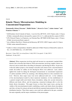 Kinetic Theory Microstructure Modeling in Concentrated Suspensions