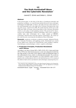 12 The Sixth Kondratieff Wave and the Cybernetic Revolution*