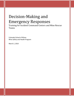 Decision-Making and Emergency Responses - emcis