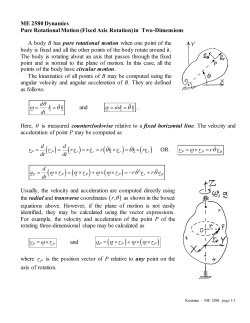 Pure Rotational Motion