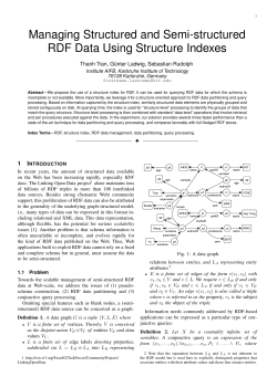 Managing Structured and Semi-structured RDF Data