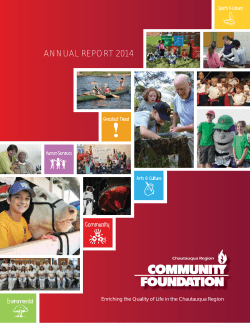 2014 Annual Report - Chautauqua Region Community Foundation