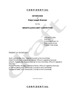 Major Joseph Brennan - New Jersey Legislature