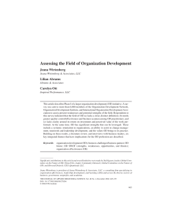 Assessing the Field of Organization Development