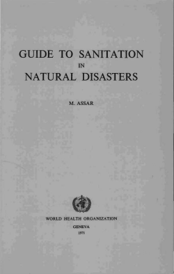 guide to sanitation natural disasters