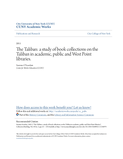 The Taliban: a study of book collections on the Taliban in academic