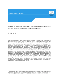 Causes of a Divided Discipline