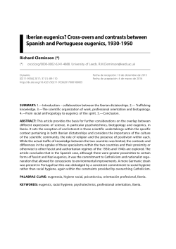 Iberian eugenics? Cross-overs and contrasts between Spanish and