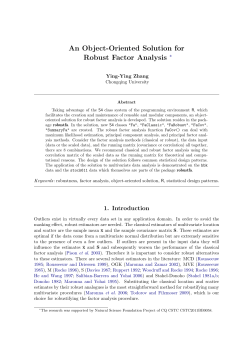 An Object-Oriented Solution for Robust Factor Analysis