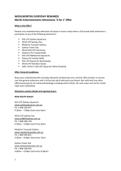 WOOLWORTHS EVERYDAY REWARDS Merlin Entertainments