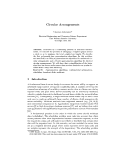 Circular Arrangements Vincenzo Liberatore* Electrical Engineering