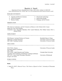 Curriculum Vitae () - Randolph