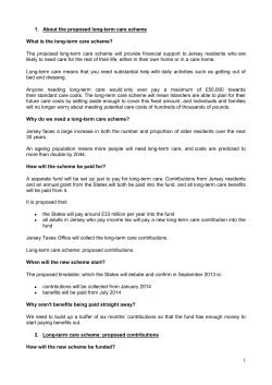 (States of Jersey) - Long Term Care Law