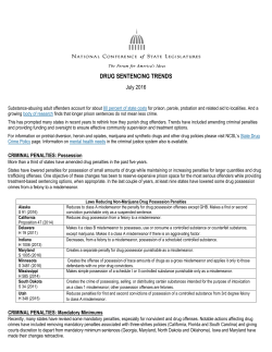 DRUG SENTENCING TRENDS