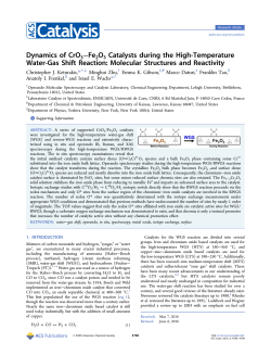 Dynamics of CrO3&minus;Fe2O3 Catalysts during the High